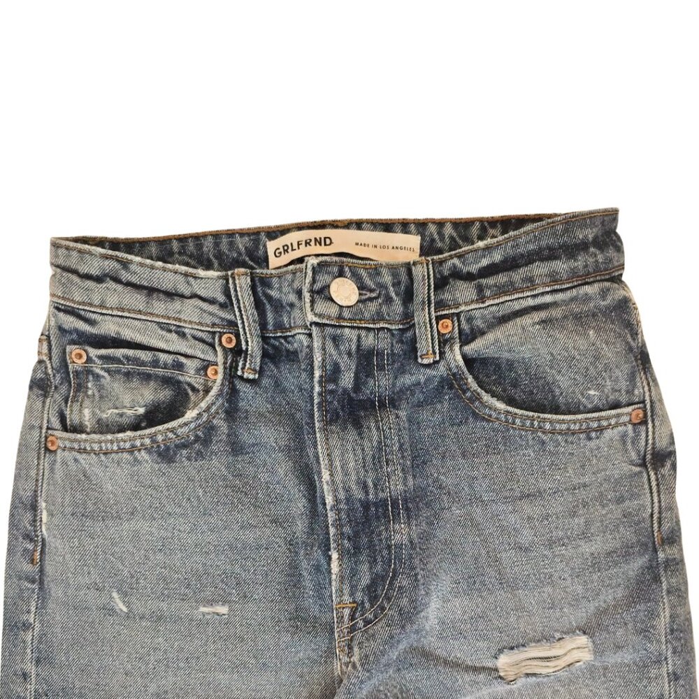 Grlfrnd The Melanie High Rise Boot Cut Cotton Denim Jeans 23 - Picture 2 of 12